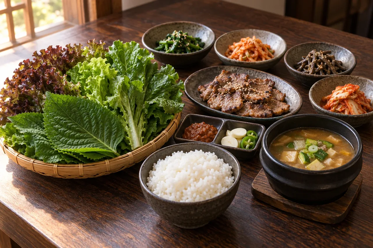 한정식 쌈밥